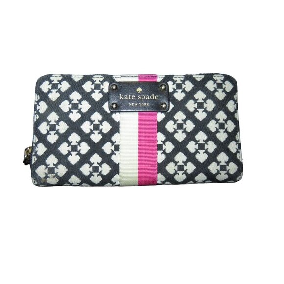 Kate Spade Canvas Victoria Crossbody Bag & Neda Wallet Set Full Zip Continental - Picture 7 of 13